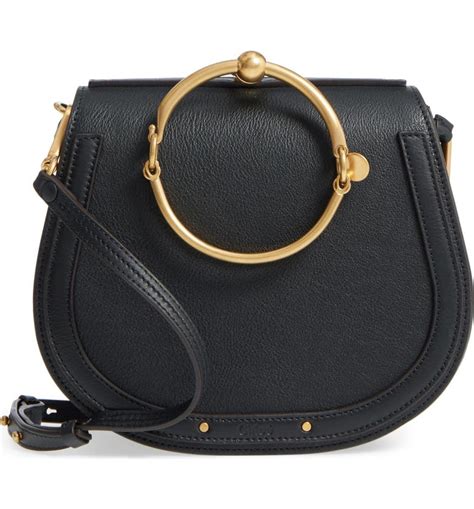 Bracelet nile leather mini bag Chloé Black in Leather 